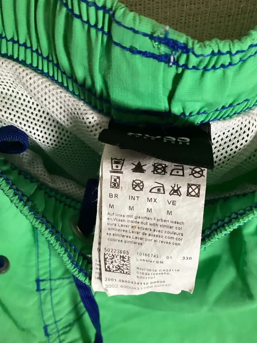Hugo Boss Lobster BM Green Swim Shorts Size M